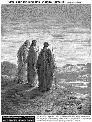 Jesus And The Disciples Going To Emmaus