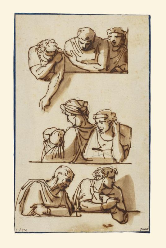 Studies of Figures for the Apotheosis of Bodoni