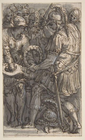 Alexander Cutting the Gordian Knot, Study for a Fresco in the Castel Sant'Angelo, Rome
