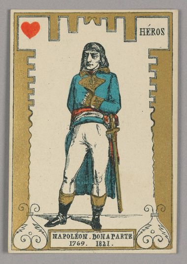Napoléon Bonaparte, Playing Card from Set of "Cartes héroïques" or "Des grands hommes"