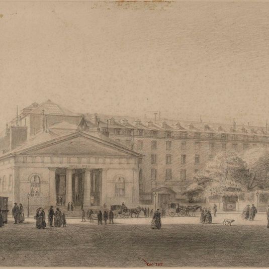 Vue de l’Hôtel-Dieu, 1868.