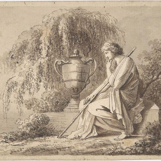 Female Figure Seated Beside an Urn