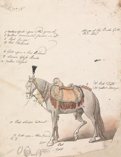 Sketch of an Elaborately Saddled Horse