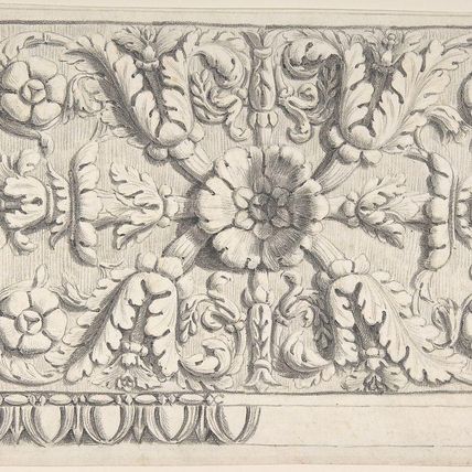 Classical Ceiling Moldings with Floral Ornament