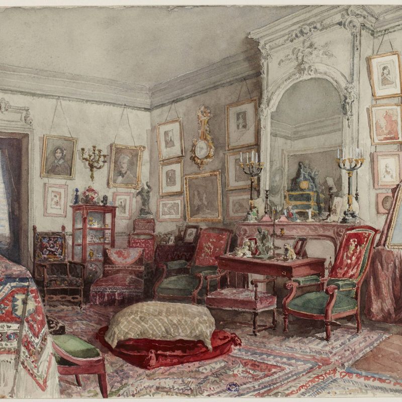 Vue du salon d'Adolphe Jullien en 1894.