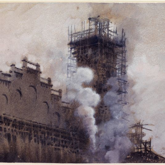 La construction du Trocadéro en 1876