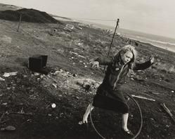 Helen and her Hula-hoop, Seacoal Camp, Lynemouth, Northumberland