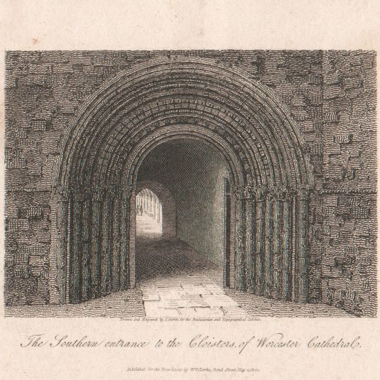 The Southern Entrance to the Cloisters of Worcester Cathedral