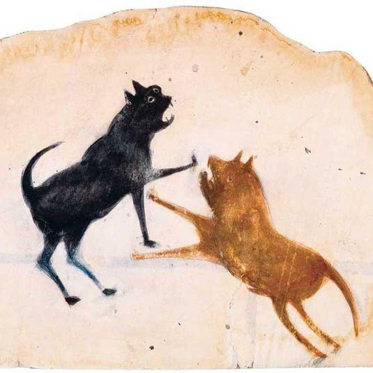 Untitled (Two Dogs Fighting)