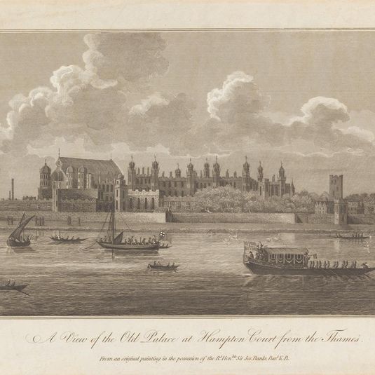 A View of the Old Palace at Hampton Court from the Thames