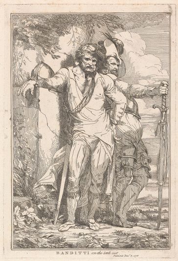 Banditti on the lookout (no.5 from Fifteen Etchings dedicated to Sir Joshua Reynolds)