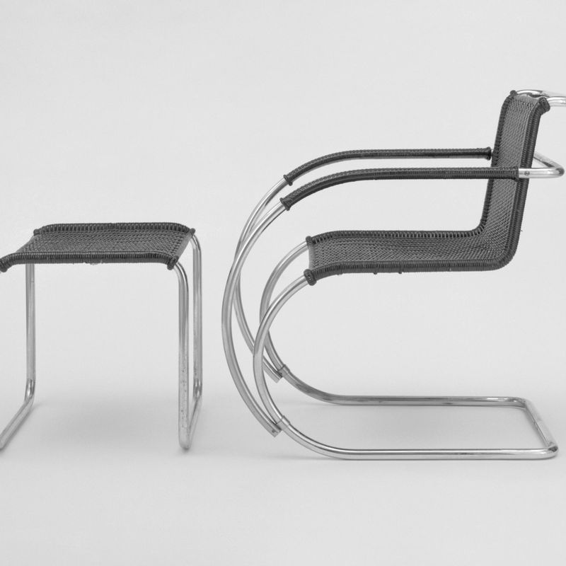 "MR20" Armchair and Stool