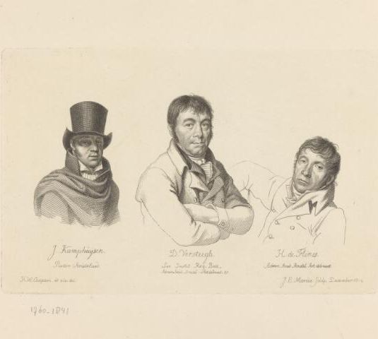 'De Portretten van den Kunstschilder J. Kamphuizen, en van de Heeren D. Versteegh en H. de Flines, allen naar Caspari'