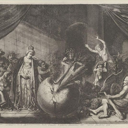 Plate 9: Allegory on the Discord in France, from Caspar Barlaeus, "Medicea Hospes"