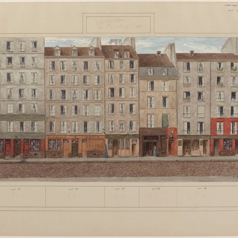 Rue des Filles-Dieu  Nº11 à 19 (actuelle rue d'Alexandrie depuis 1897), 2ème arrondissement