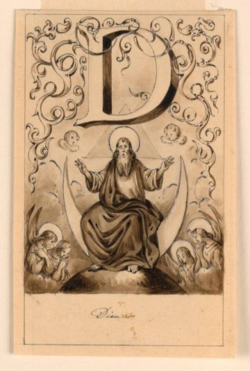 Design for the Letter D of a Pictorial Alphabet: Dieu (God)