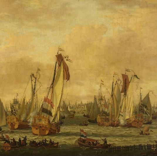 A marine sham-fight on the Y before Amsterdam