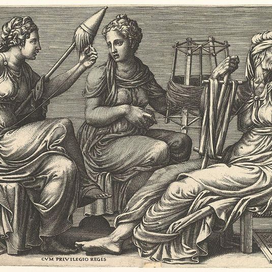 The Three Fates Clotho, Lachesis, and Atropos