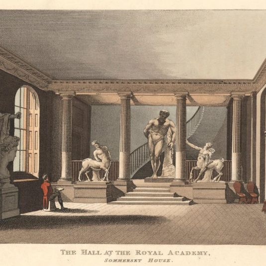 The Hall at the Royal Academy Somerset House (attributed to Thomas Hosmer Shepherd)