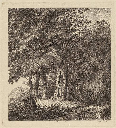 Wooded Landscape with a Nymph and a Satyr