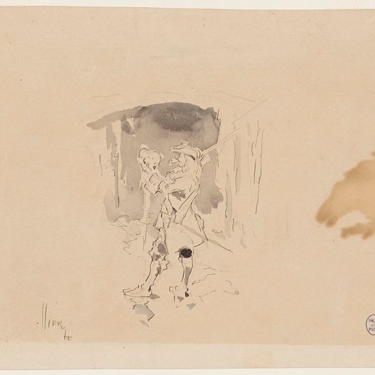 Illustration pour "L'homme qui rit" de Victor Hugo : En-tête du livre V, cul de lampe du livre IV