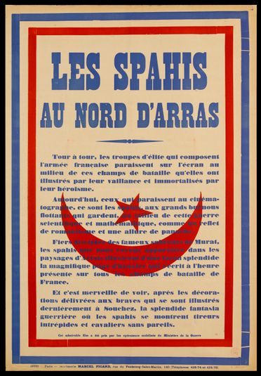 LES SPAHIS/ AU NORD D'ARRAS