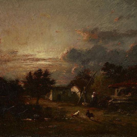 Village Scene, Sunset
