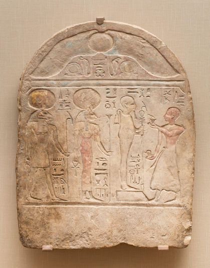 Funerary Stele for Pa-Amun before the Gods, Ptah, Bast and Amun