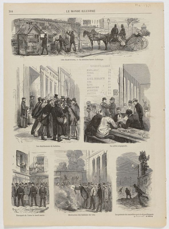 Le monde illustré // Les élections [Mai 1869]