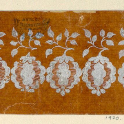 Design for an Embroidered or Woven Horizontal Border of the "Fabrique de St. Ruf"