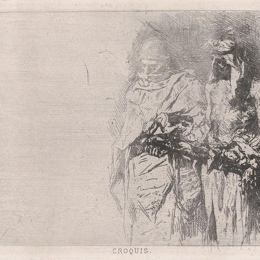 Croquis (sketch) of two Arabic men