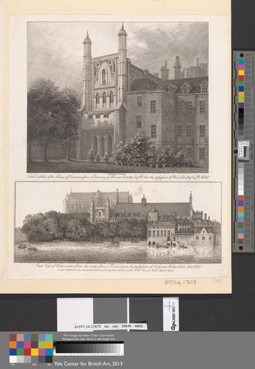 Northeast and East Views of the Old Houses of Parliament