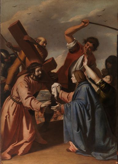Cristo con la Cruz a cuestas, encuentra a la Verónica