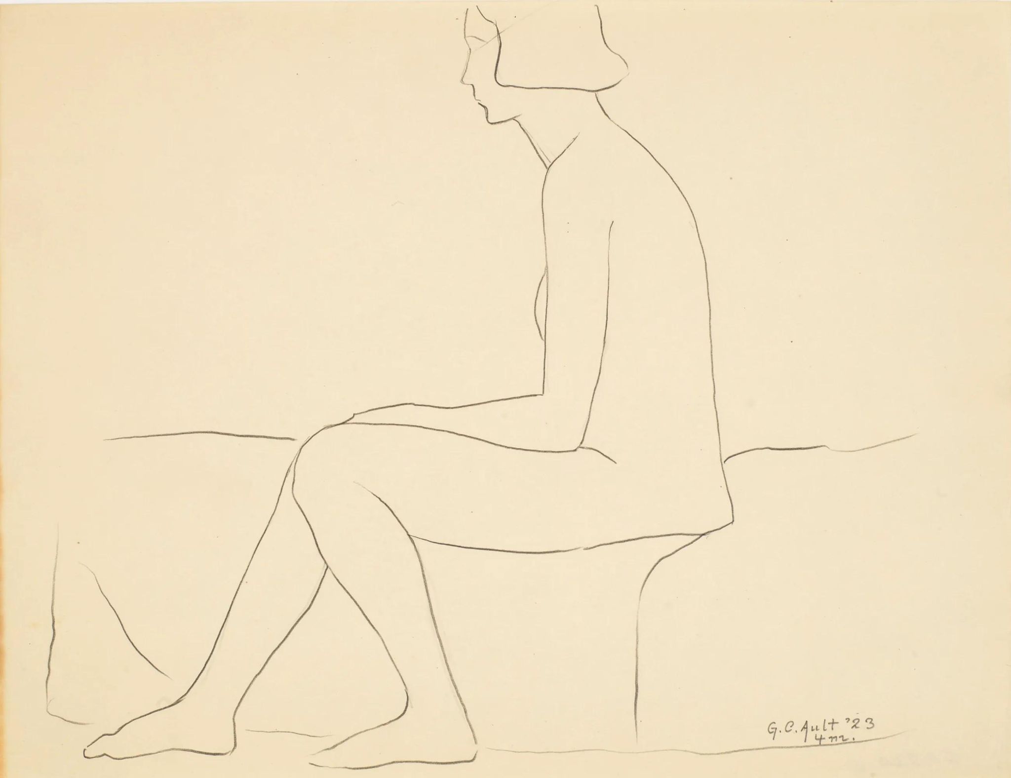 Untitled (seated female figure)