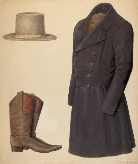 Zoar Man's Hat, Boots and Coat