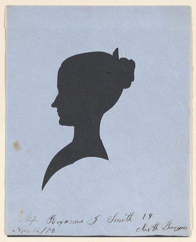 Silhouette of Miss Roxanna G. Smith, 19, North Bangor, Maine