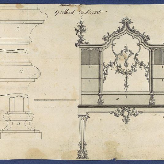 Gothick [Gothic] Cabinet, from Chippendale Drawings, Vol. II