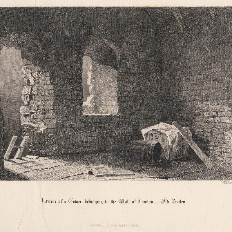Interior of a Tower, belonging to the Wall of London, Old Bailey