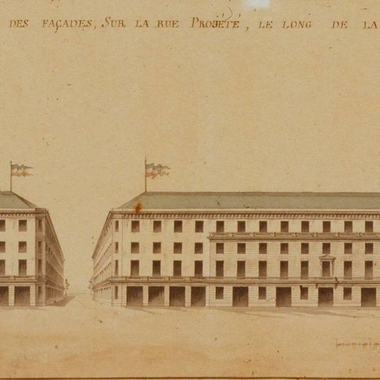 Projet de façades le long de la terrasse des Feuillants au jardin des Tuileries