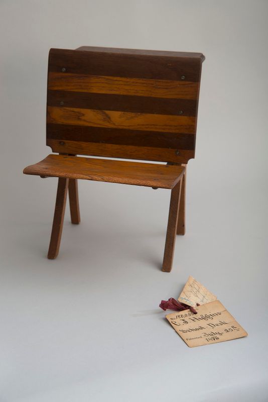 Charles J. Higgins's 1876 School Desk and Seat Patent Model