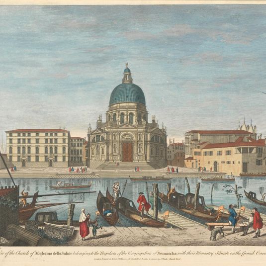 A Front View of the Church of Madonna della Salute belonging to the Regulars of the Congregation of Somascha with their Monastry Situate on the Grand Canal of Venice