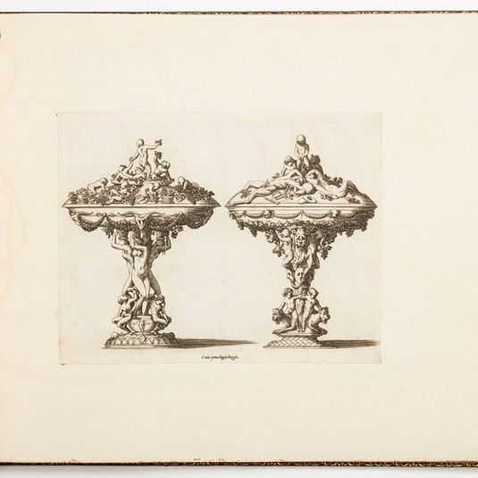 Design for Covered Cups, from Dessins d'orfèvrerie (Designs for Metalwork)
