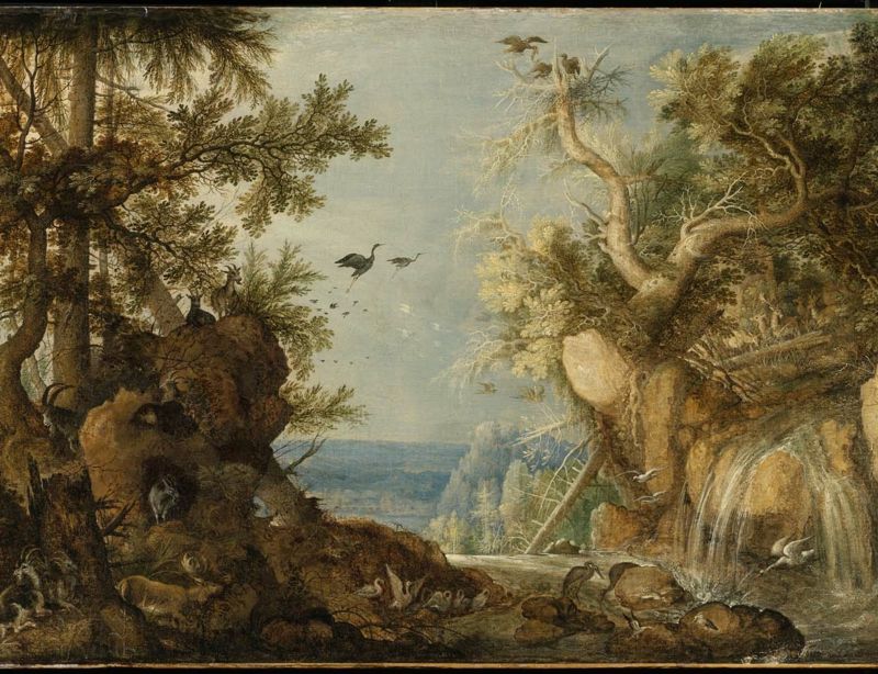 Rocky Landscape with Animals