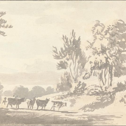 Herdsman driving Cattle