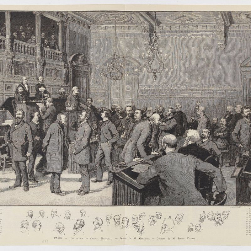 Paris. Une séance du Conseil Municipal.[1889]