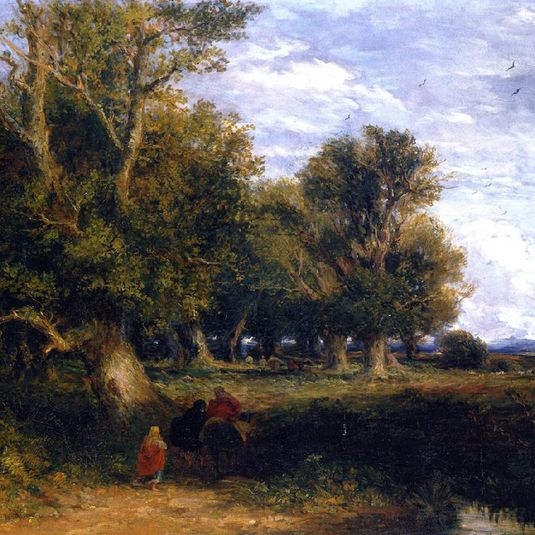 Outskirts of a Wood, with Gypsies