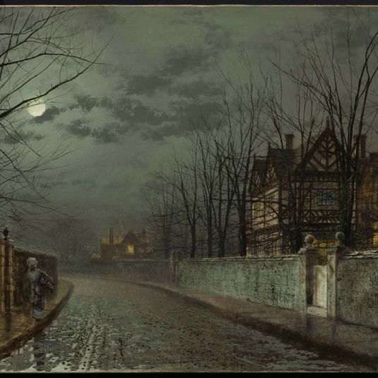 Old English House by Moonlight