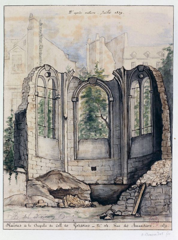 Ruines de la chapelle du collège des Grassins, 14 rue des Amandins