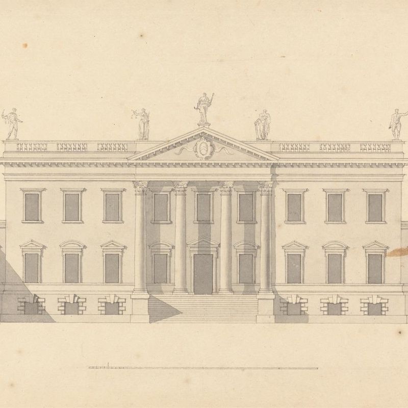 Lowther House, Westmorland: Elevation of the Court Front