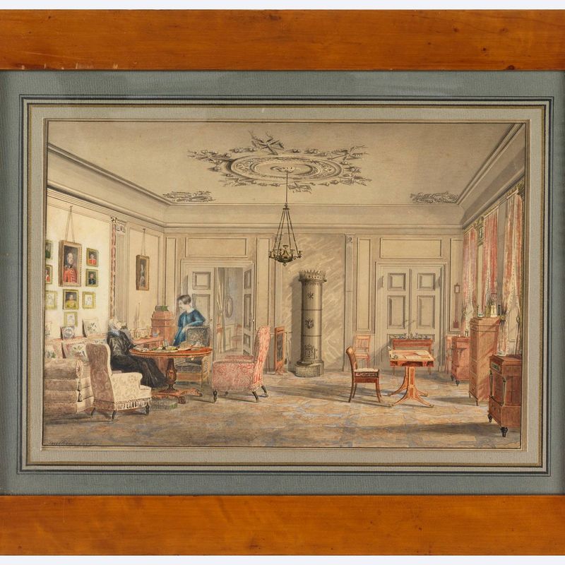 Interior in the House of Lord Chamberlain O'Neill, Strandraede, Copenhagen
